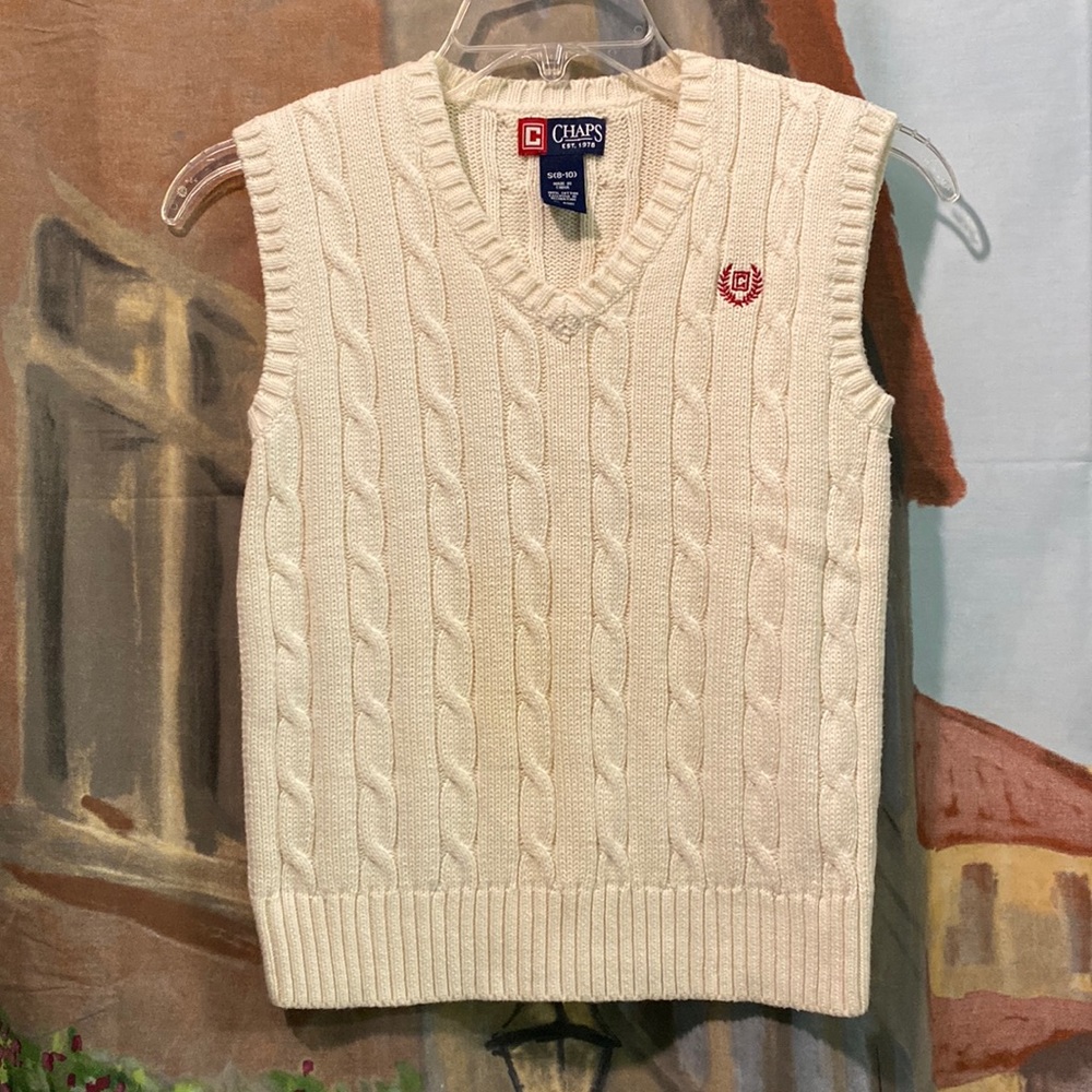 Chaps cable knit sweater vest